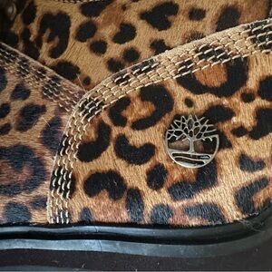 Timberland Leopard Print Lace-Up Ankle Boots